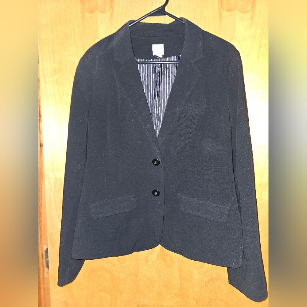 Black Blazer with Striped Lining